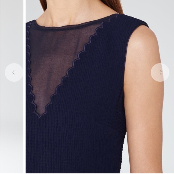 Reiss Marlowe Fit And Flare mini Dress Navy - Picture 6 of 15